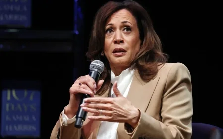 Vice President Kamala Harris says she had to give