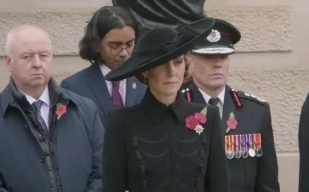 Kate and Queen Honor Armistice Day with Wreaths