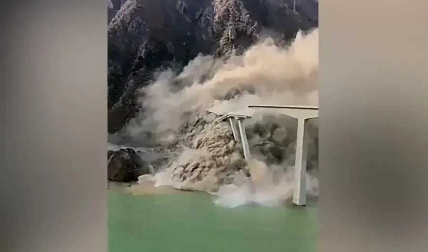 A major bridge in China has collapsed into a river just months after opening to traffic