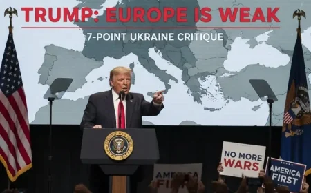Trump Slams Europe as “Weak” in Fiery 7-Point Ukraine Critique