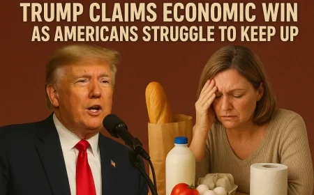 Trump Claims Economic Win as Americans Struggle to Keep Up