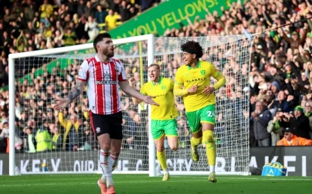 Makama Double Fires Norwich to Victory Over Saints