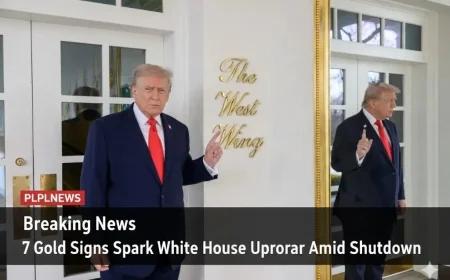 7 Gold Signs Spark White House Uproar Amid Shutdown