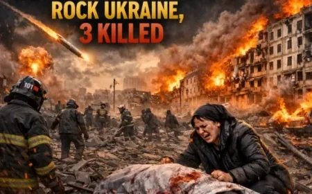 Massive Russian Strikes Rock Ukraine, 3 Killed