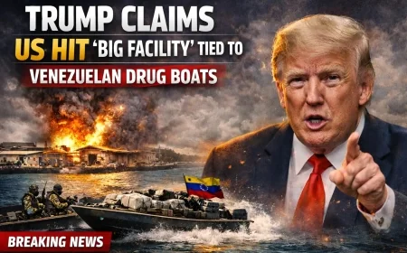 Trump Claims US Hit ‘Big Facility’ Tied to Venezuelan Drug Boats