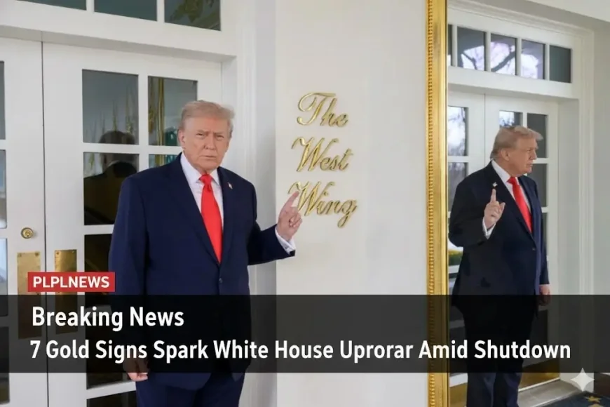 7 Gold Signs Spark White House Uproar Amid Shutdown