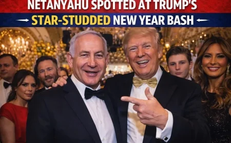 Netanyahu Spotted at Trump’s Star-Studded New Year Bash