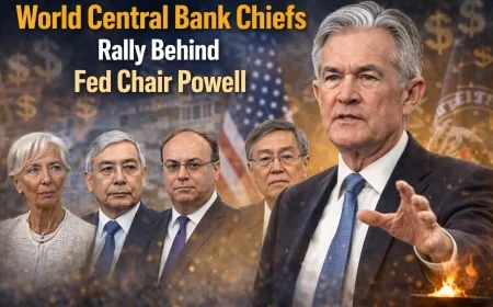 World Central Bank Chiefs Rally Behind Fed Chair Powell