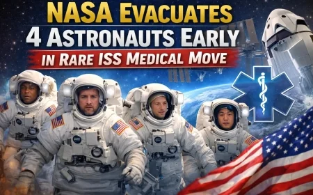 NASA Evacuates 4 Astronauts Early in Rare ISS Medical Move