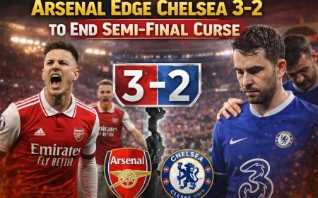 Arsenal Edge Chelsea 3-2 to End Semi-Final Curse