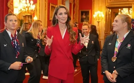 Princess of Wales Hosts England’s 32 World Cup Rugby Stars