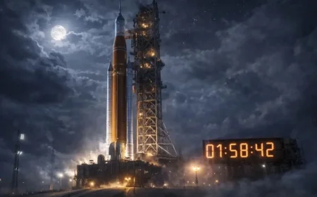 Artemis II Mega Moon Rocket Lands at Launch Pad – Countdown Begins