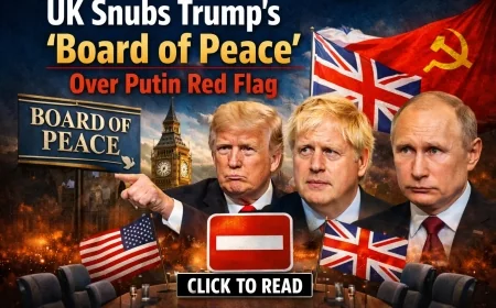 UK Snubs Trump’s ‘Board of Peace’ Over Putin Red Flag