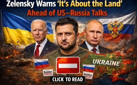 Zelensky Warns ‘It’s About the Land’ Ahead of US–Russia Talks