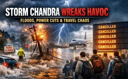 Storm Chandra Wreaks Havoc: Floods, Power Cuts & Travel Chaos