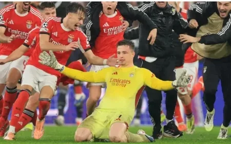 Benfica’s Keeper Strikes Last-Gasp Winner as Real Madrid Miss Top 8