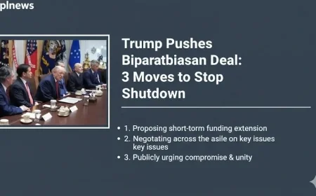 Trump Pushes Bipartisan Deal: 3 Moves to Stop Shutdown