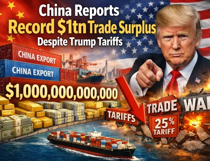 China Reports Record $1tn Trade Surplus Despite Trump Tariffs
