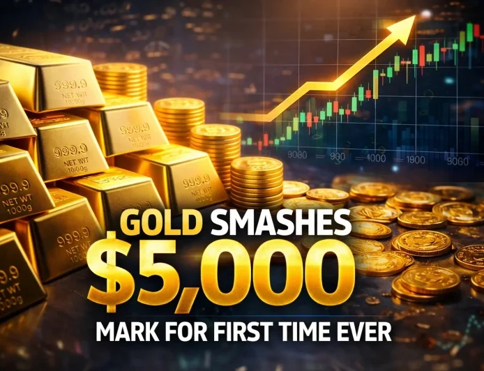 Gold Smashes $5,000 Mark for First Time Ever