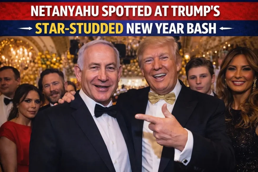 Netanyahu Spotted at Trump’s Star-Studded New Year Bash