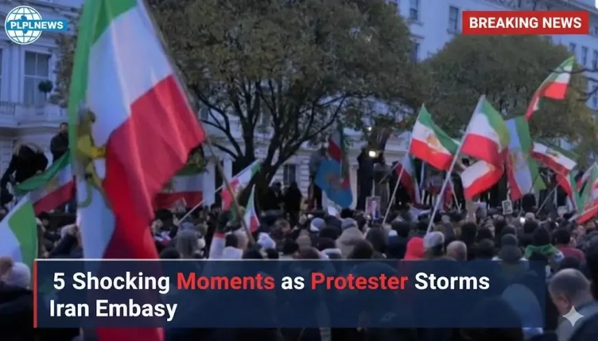 5 Shocking Moments as Protester Storms Iran Embassy
