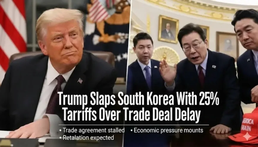 Trump Slaps South Korea With 25% Tariffs Over Trade Deal Delay