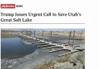 Trump Issues Urgent Call to Save Utah’s Great Salt Lake