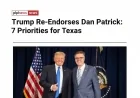 Trump Re-Endorses Dan Patrick: 7 Priorities for Texas