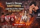 Emery’s Dream Shattered — Can Villa Still Crack the Top Five?