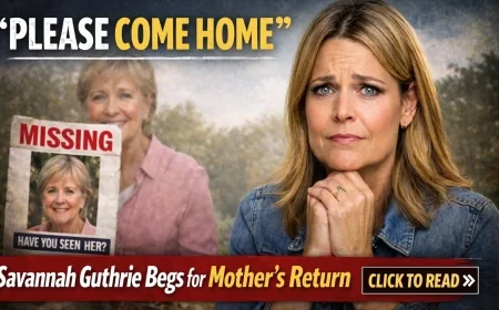 Please Come Home: Savannah Guthrie Begs for Mother’s Return
