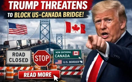Trump Threatens to Block US–Canada Bridge