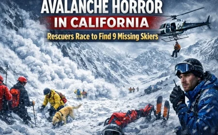 Avalanche Horror in California: Rescuers Race to Find 9 Missing Skiers