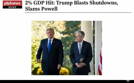 2% GDP Hit Trump Blasts Shutdowns, Slams Powell