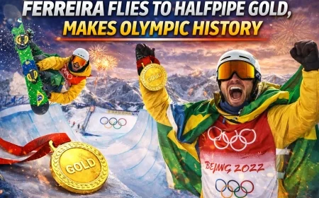 Ferreira Flies to Halfpipe Gold, Makes Olympic History