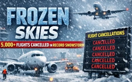 Frozen Skies: 5,000+ Flights Cancelled in Record Snowstorm