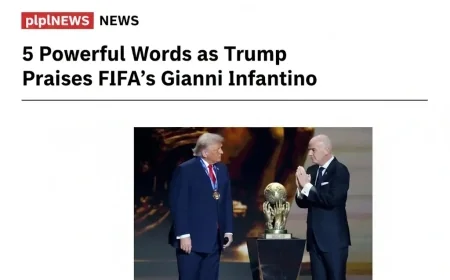 5 Powerful Words as Trump Praises FIFA’s Gianni Infantino