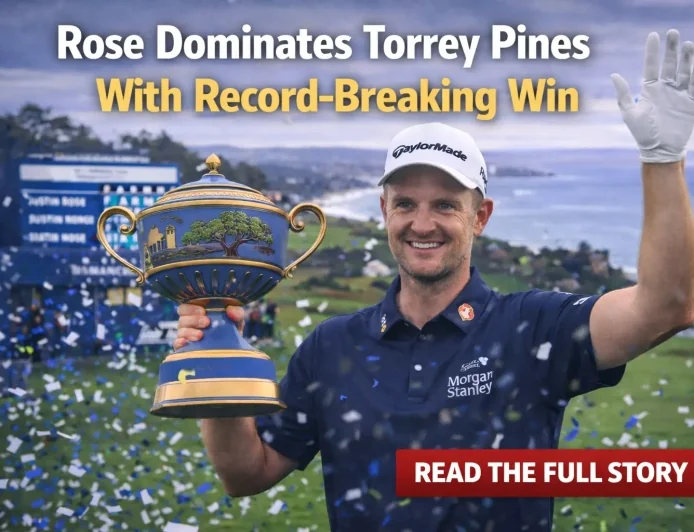 Rose Dominates Torrey Pines With Record-Breaking Win