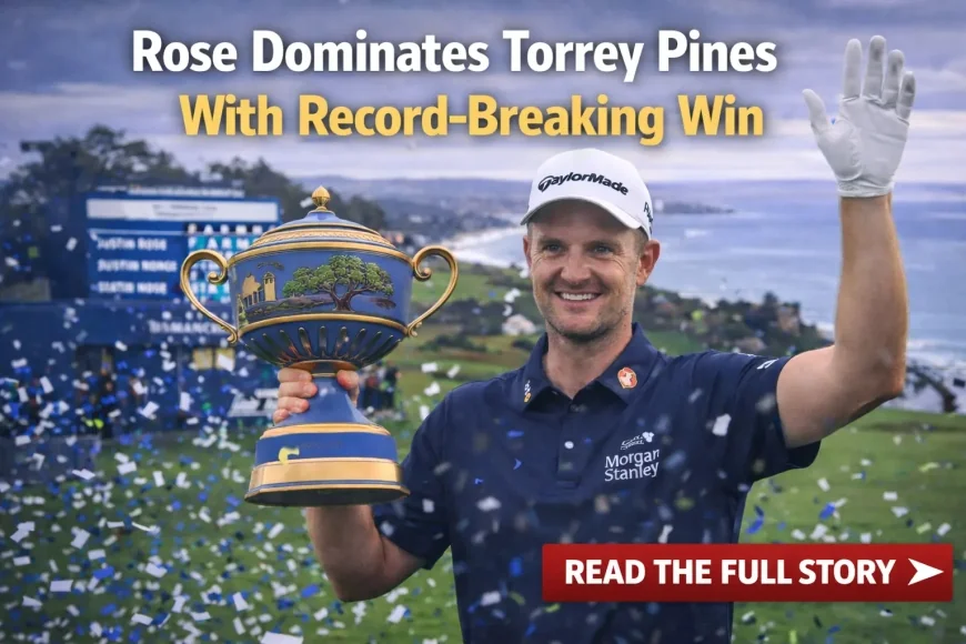 Rose Dominates Torrey Pines With Record-Breaking Win