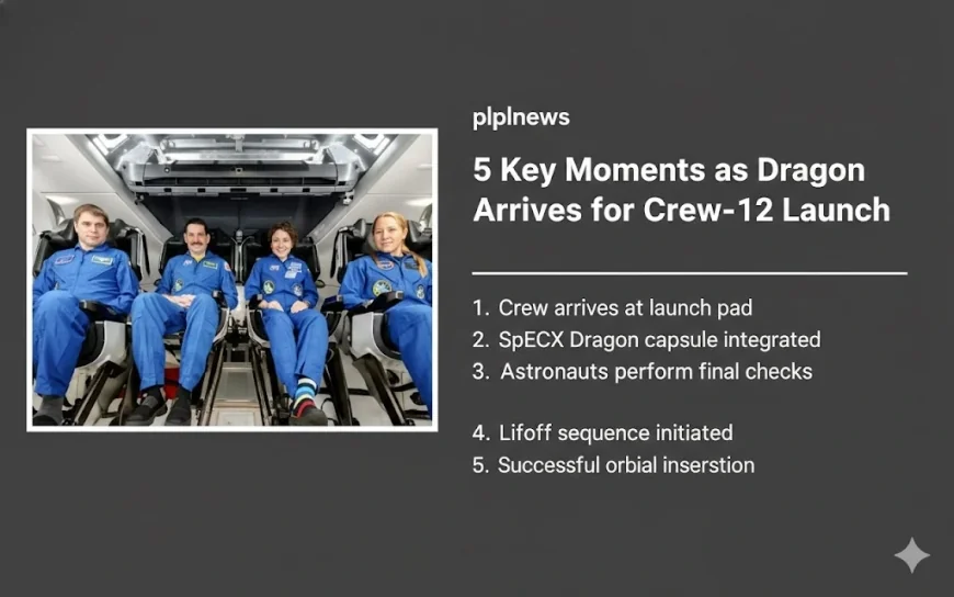 5 Key Moments as Dragon Arrives for Crew-12 Launch