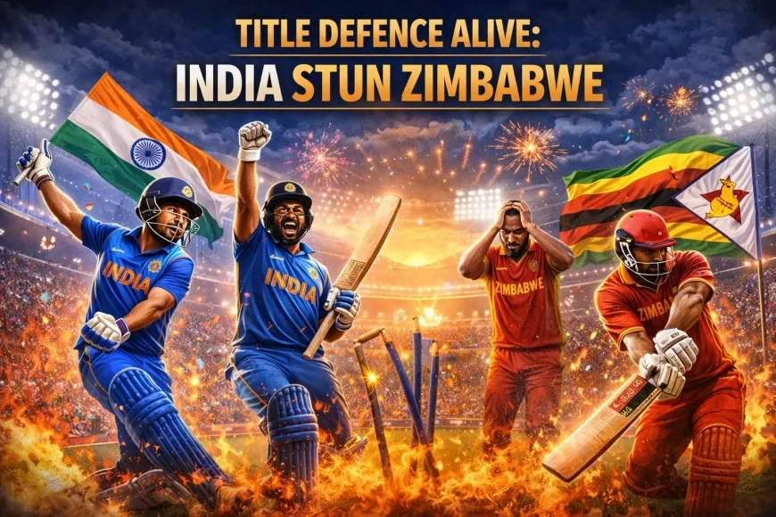 Title Defence Alive: India Stun Zimbabwe