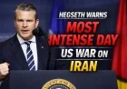 Hegseth Warns: ‘Most Intense’ Day Yet in US War on Iran