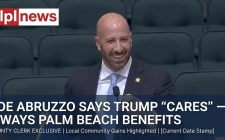 Joe Abruzzo Says Trump “Cares” — 5 Ways Palm Beach Benefits