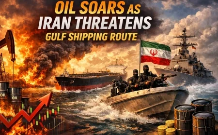 Oil Soars as Iran Threatens Gulf Shipping Route