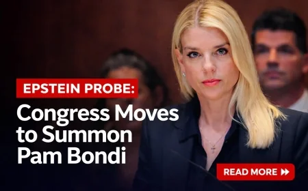 Epstein Probe: Congress Moves to Summon Pam Bondi