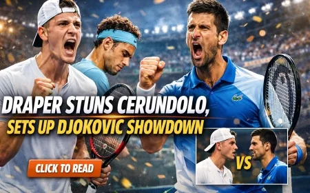 Draper Stuns Cerundolo, Sets Up Djokovic Showdown