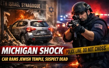 Michigan Shock: Car Rams Jewish Temple, Suspect Dead