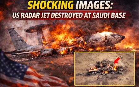 Shocking Images: US Radar Jet Destroyed at Saudi Base