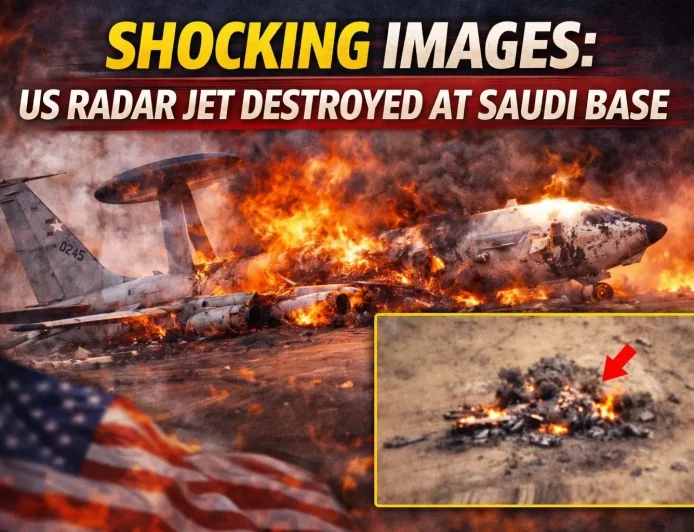 Shocking Images: US Radar Jet Destroyed at Saudi Base