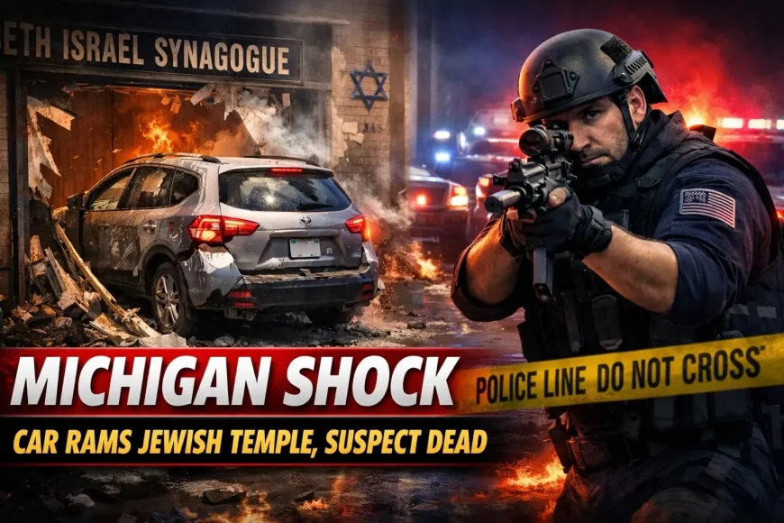 Michigan Shock: Car Rams Jewish Temple, Suspect Dead