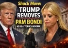 Shock Move: Trump Removes Pam Bondi as US Attorney General